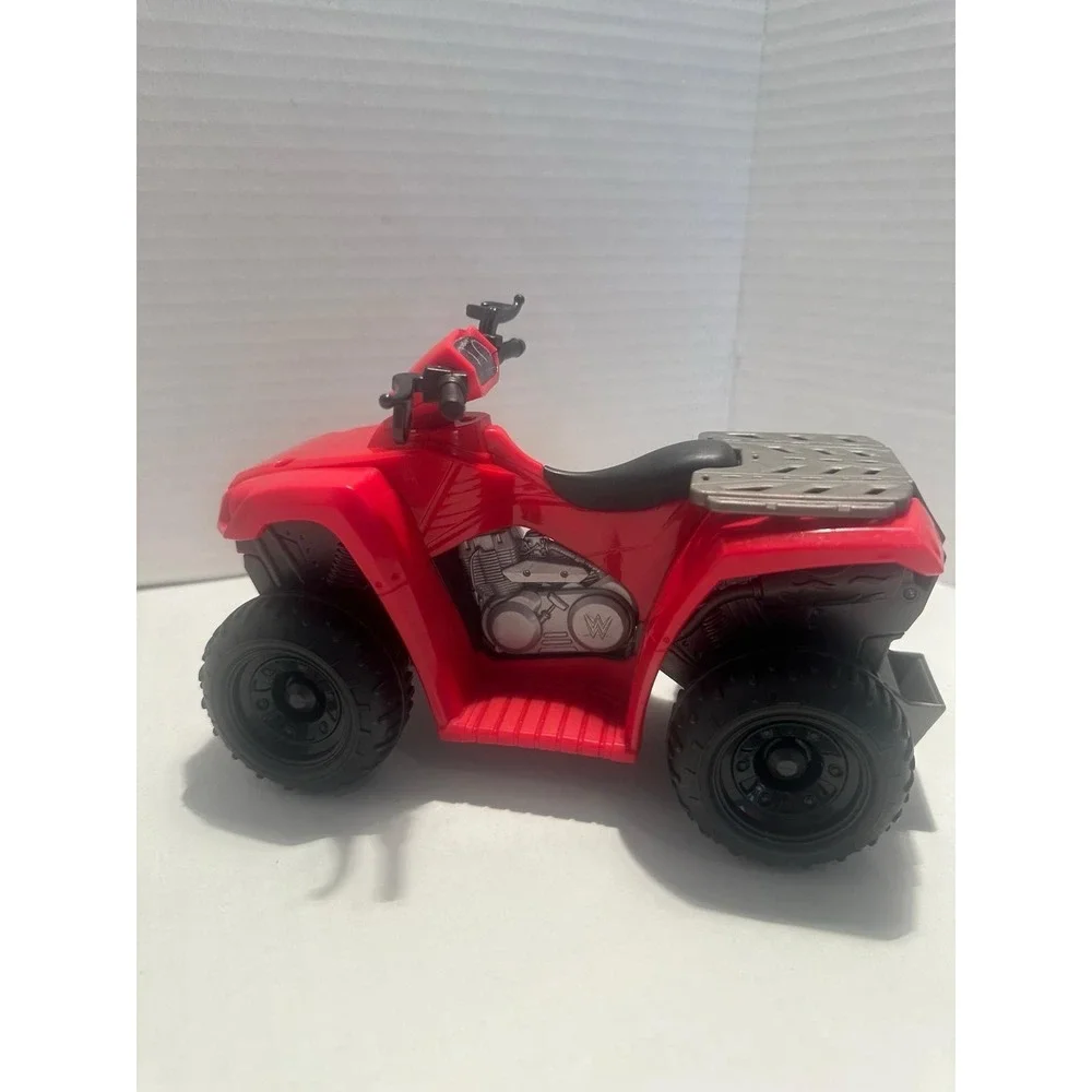WWE Toy ATV Diecast Model Plastic Red Black Silver WWE Theme Character Family